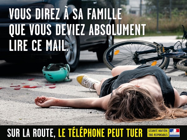 Sécurité routière campagne téléphone